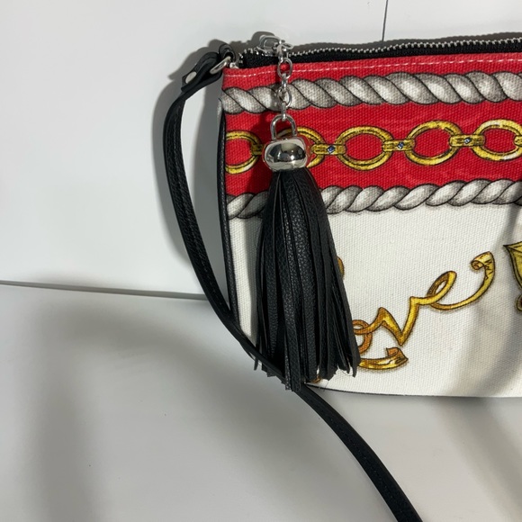 Brighton Love Glitter & Go Crossbody Bag Durable Cloth Material Zipper & Tassel - Picture 7 of 16